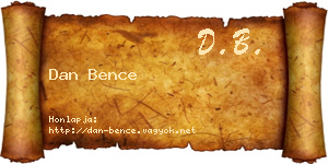 Dan Bence névjegykártya